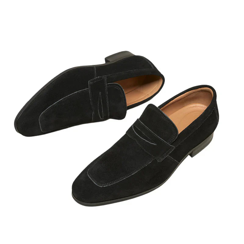 Laiya™ | Oud Money loafers met suède bandjes