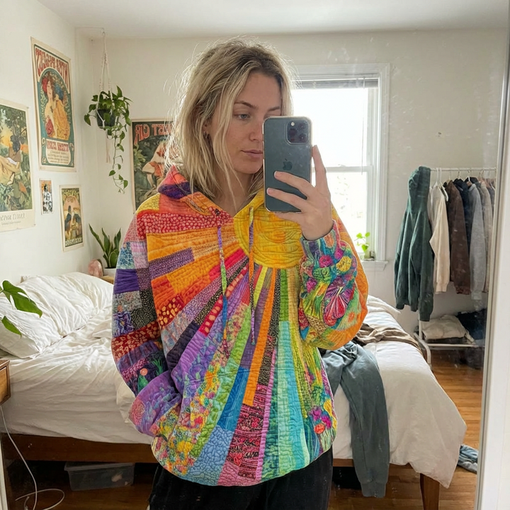 Klyra  Essential Patchwork Hoodie