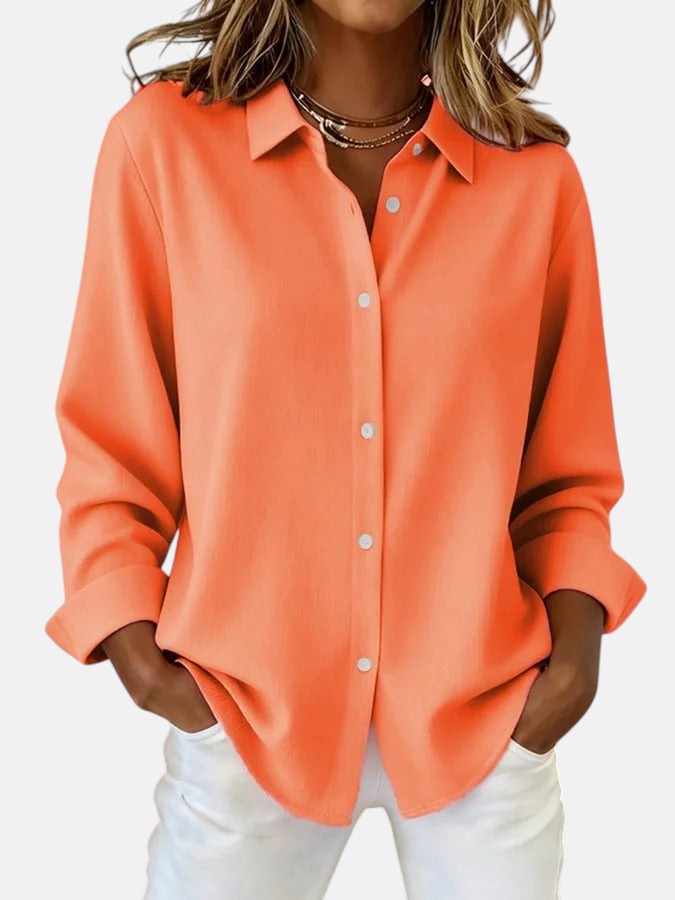 Celia – Elegant Radiant Button-Down Blouse