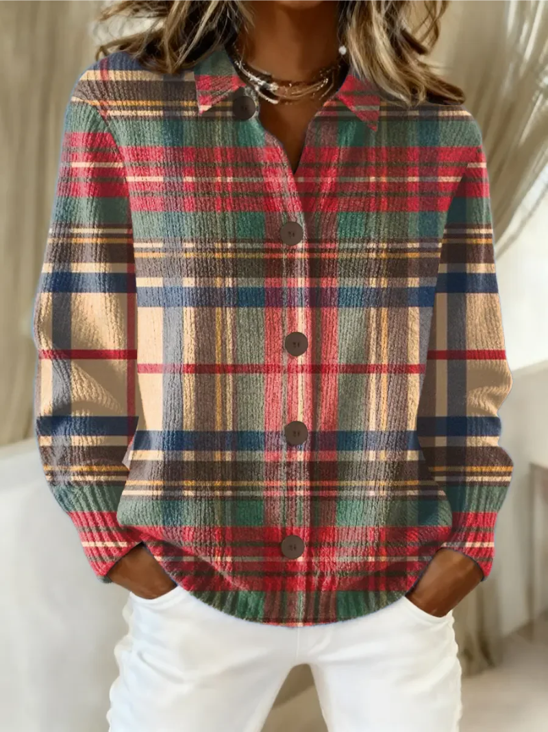 Ulyssaviene | Multicolor Plaid Button Cardigan