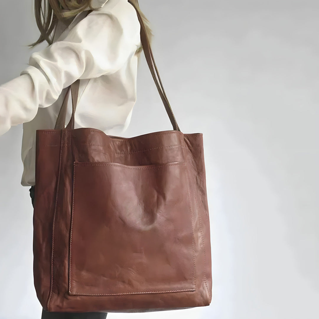 Carol - Modern Chic Leather Tote Bag