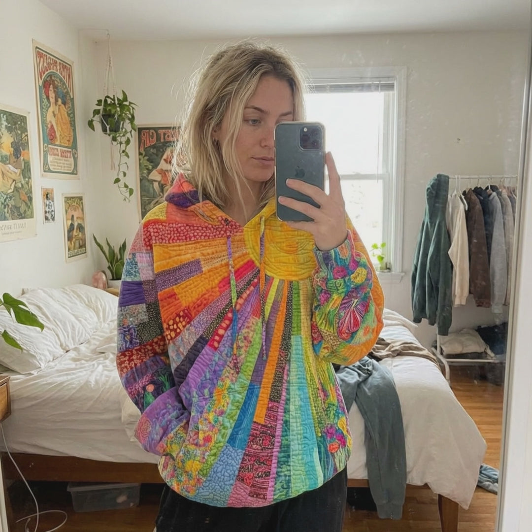 Klyra  Essential Patchwork Hoodie